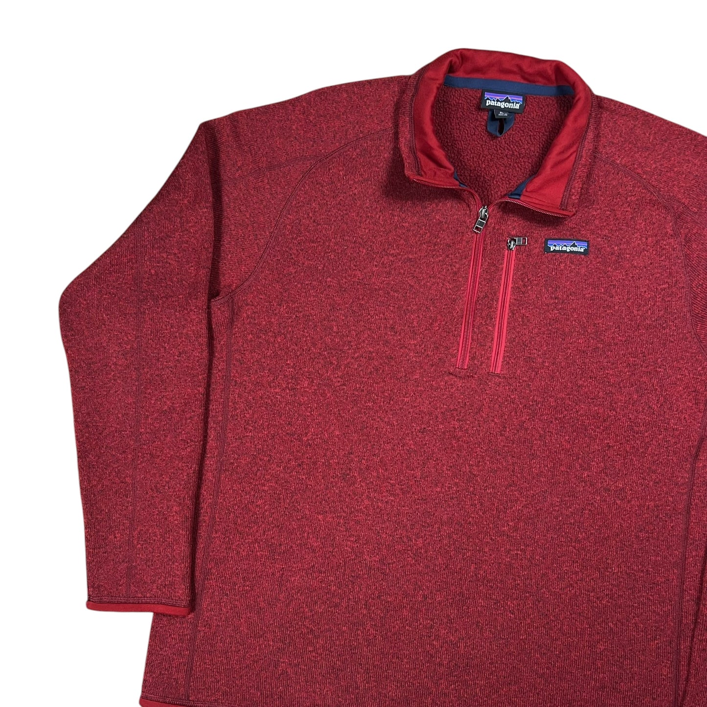 2019 Patagonia Better Sweater crimson red 1/4 zip fleece (XL)