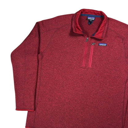 2019 Patagonia Better Sweater crimson red 1/4 zip fleece (XL)