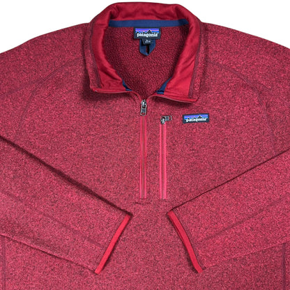 2019 Patagonia Better Sweater crimson red 1/4 zip fleece (XL)