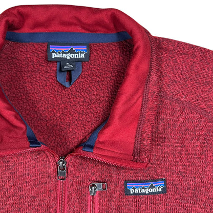2019 Patagonia Better Sweater crimson red 1/4 zip fleece (XL)