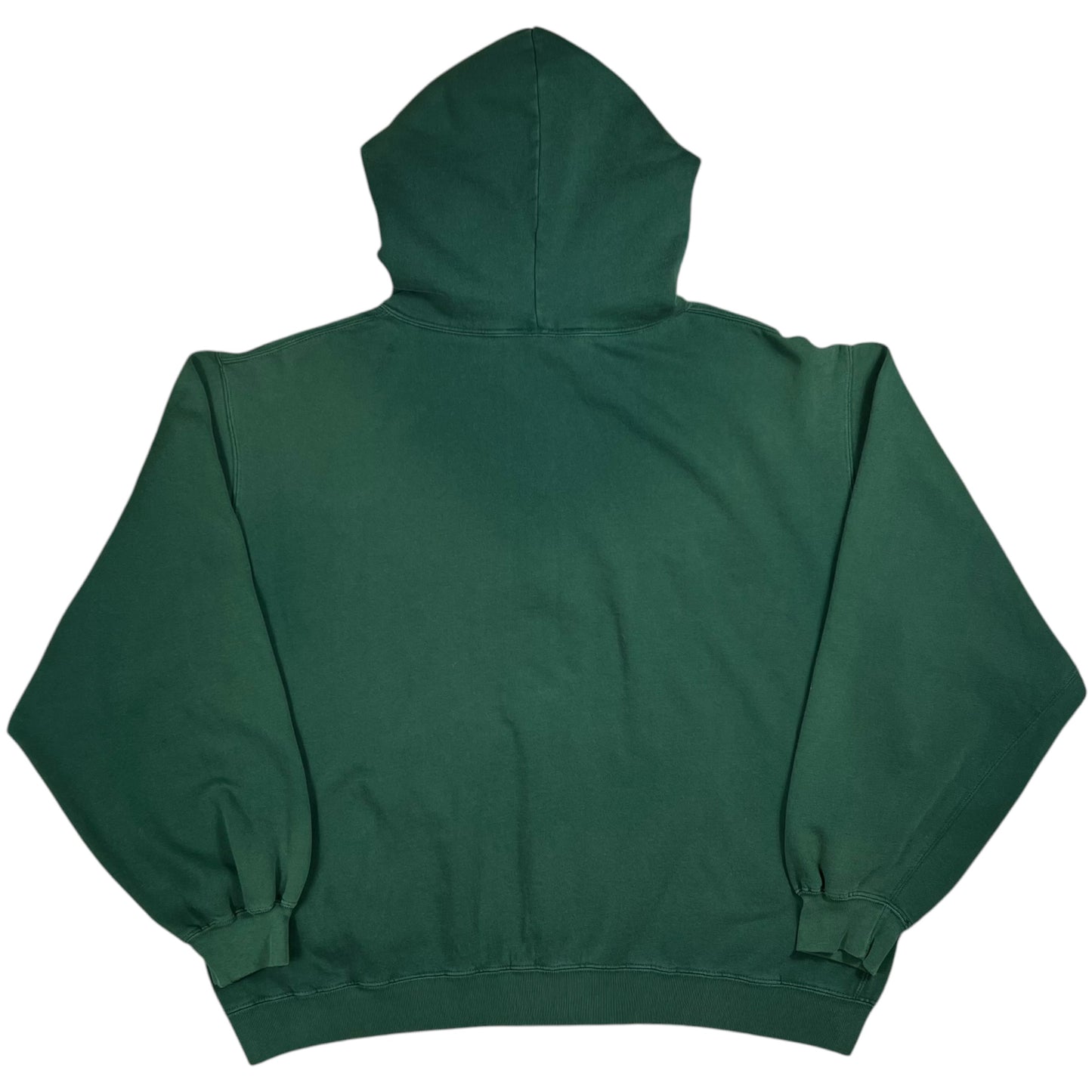Vintage 90s J. Crew full zip up faded green hoodie sweatshirt (L)
