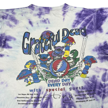 Vintage 1993 Grateful Dead Summer Tour with Sting tie dye band lot tee (XL)