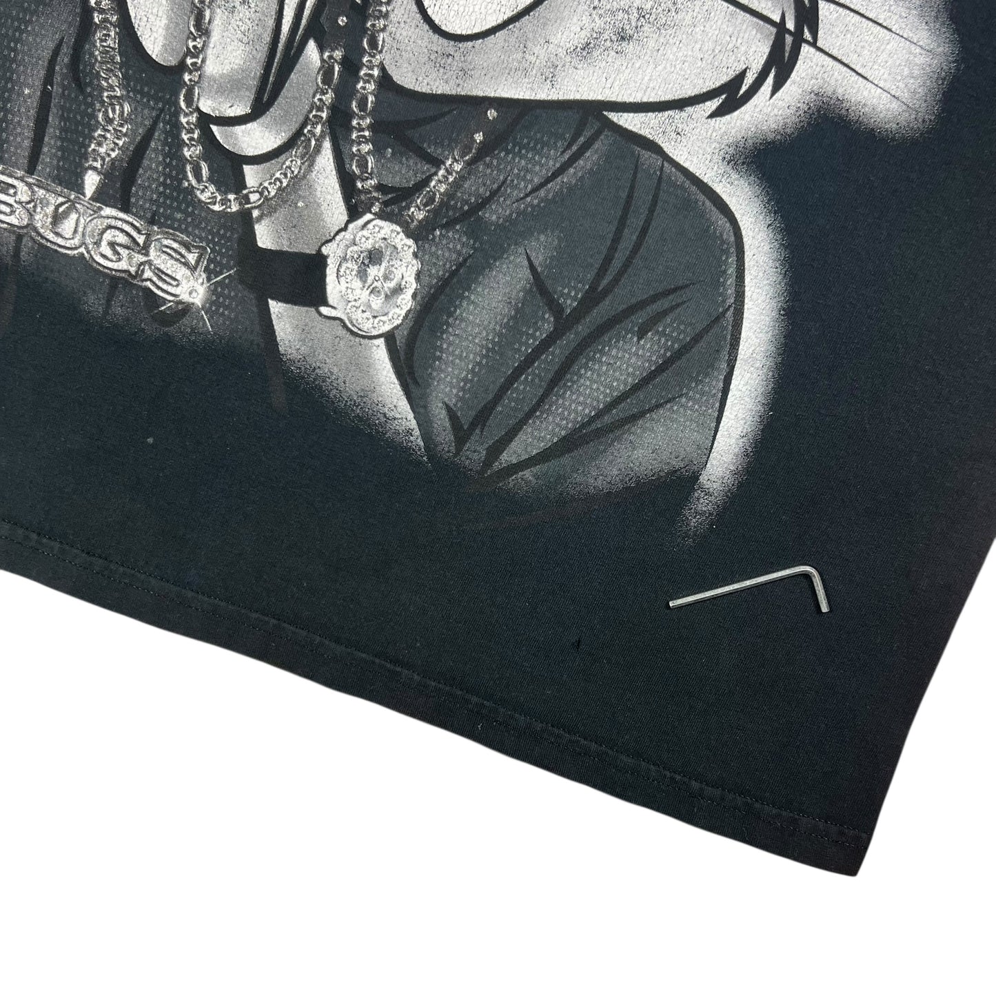 Vintage 2007 Looney Tunes Gangster Bugs Bunny faded tee (L)