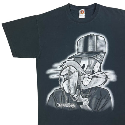 Vintage 2007 Looney Tunes Gangster Bugs Bunny faded tee (L)