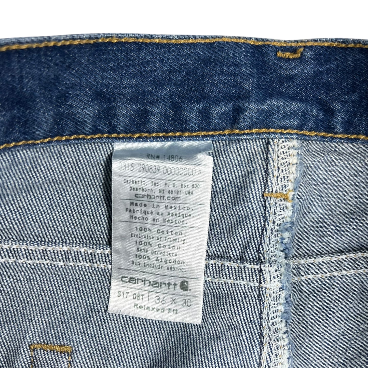 Vintage Y2K Carhartt denim B17 DST work wear jeans (36x30)