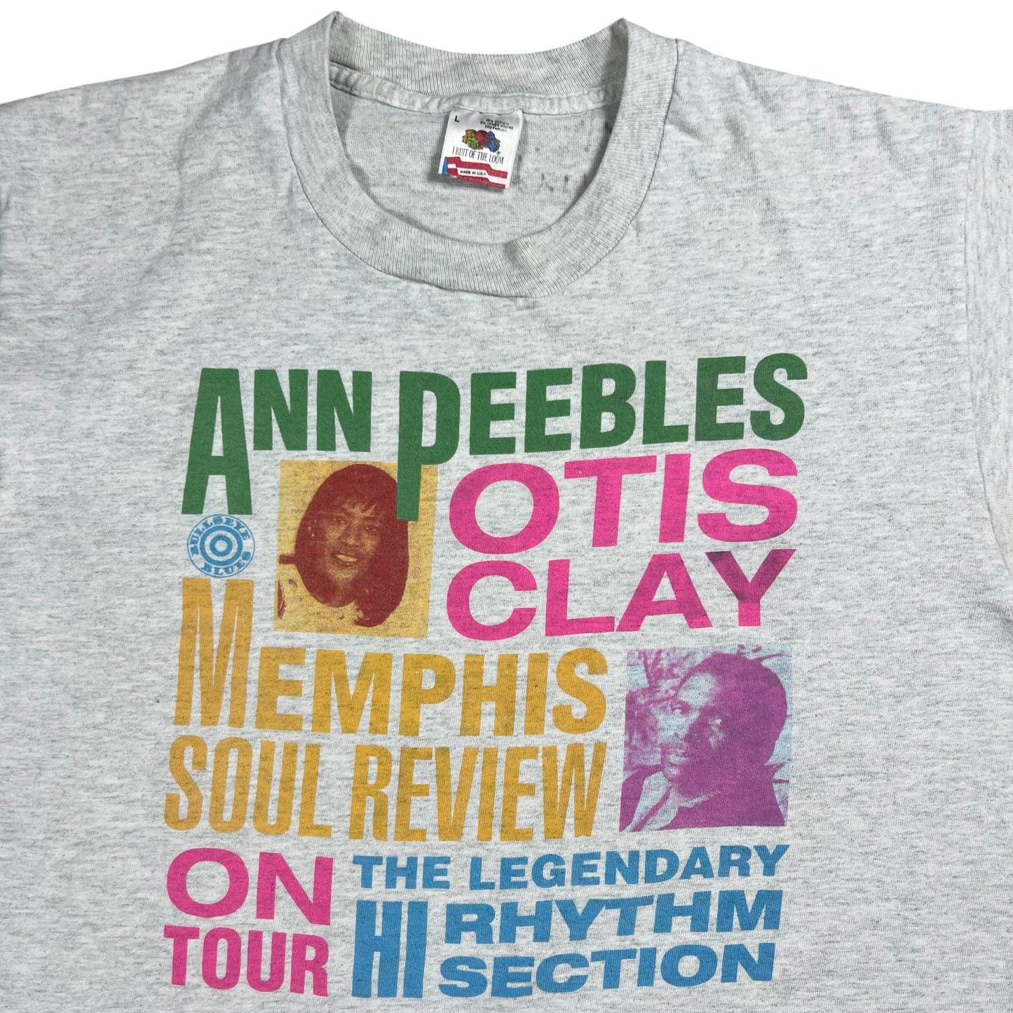 Vintage 90s Otis Clay Ann Pebbles Memphis Soul Review blues band tee (L)