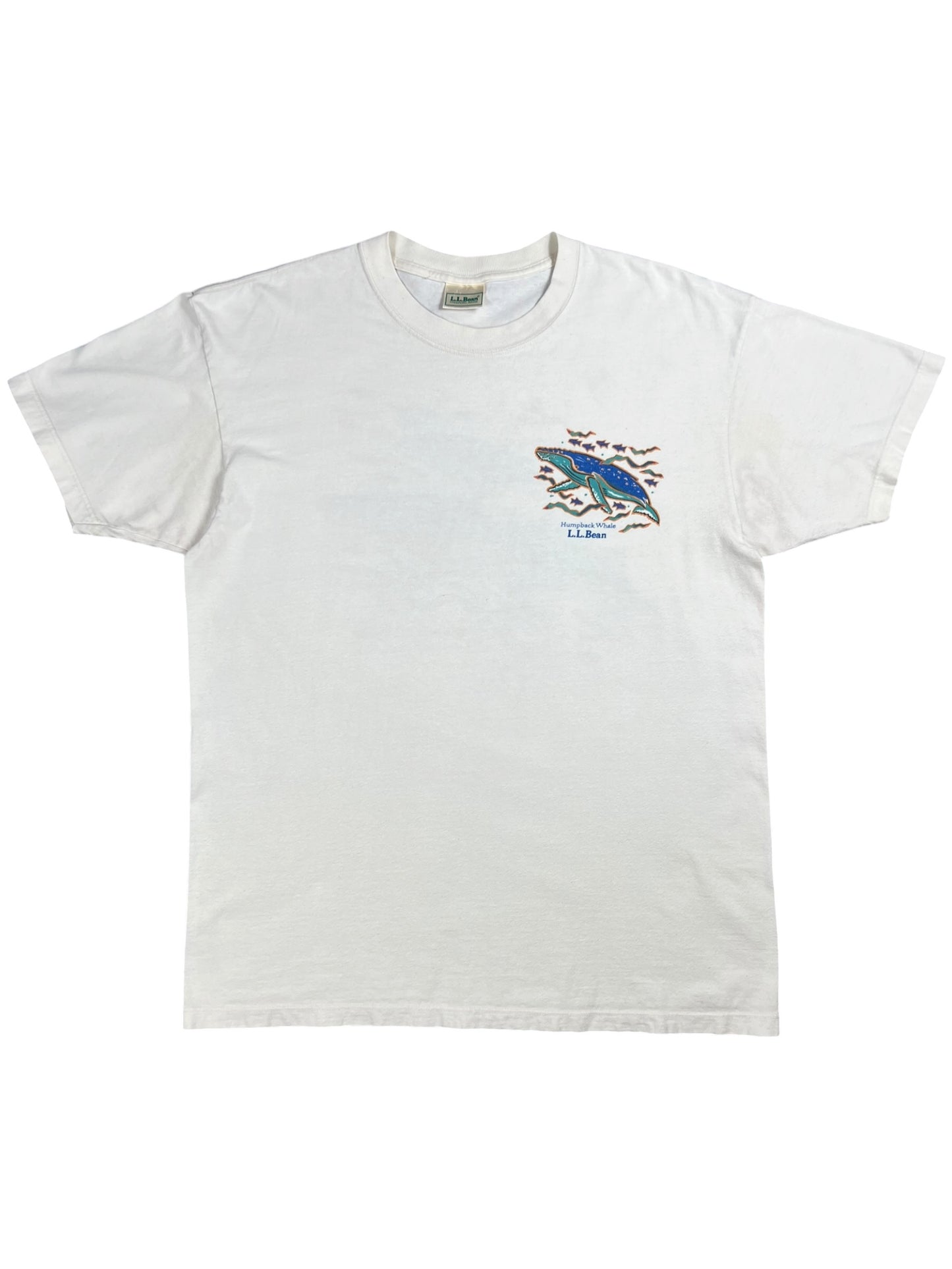 Vintage 90s L.L. Bean supports Maine Audubon Humpback Whale tee (L)