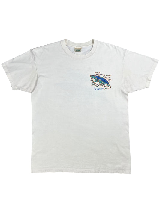 Vintage 90s L.L. Bean supports Maine Audubon Humpback Whale tee (L)