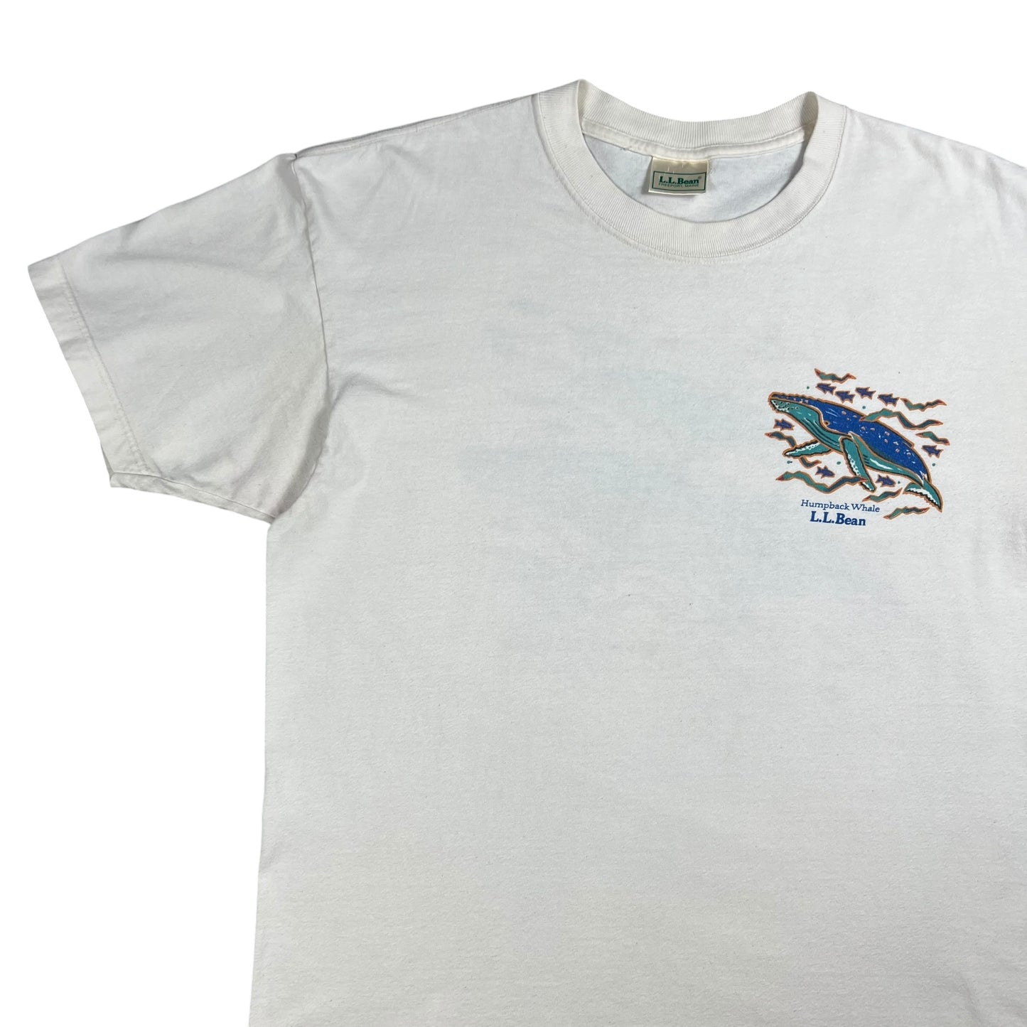 Vintage 90s L.L. Bean supports Maine Audubon Humpback Whale tee (L)