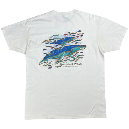 Vintage 90s L.L. Bean supports Maine Audubon Humpback Whale tee (L)