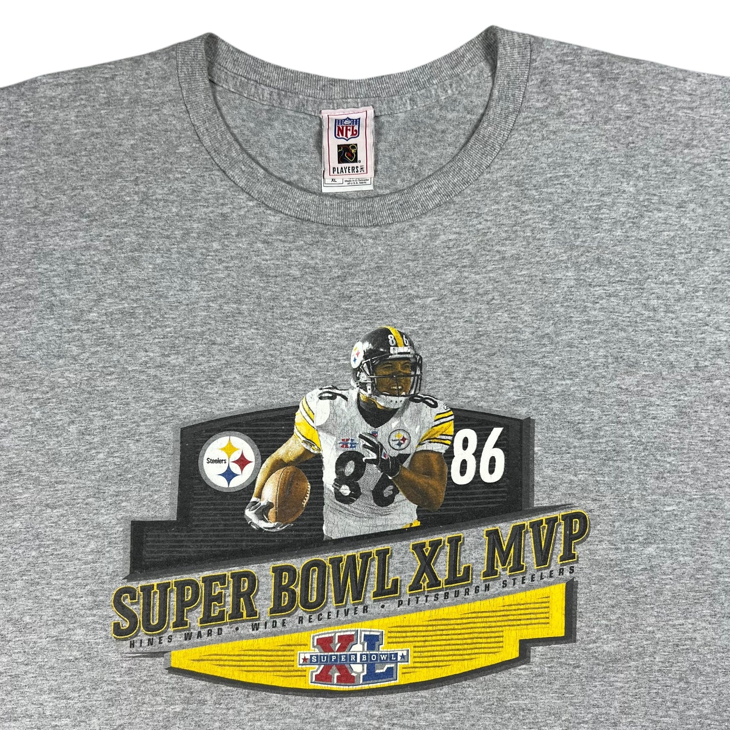 Vintage 2006 Pittsburgh Steelers Hines Ward Super Bowl XL MVP tee (XL)
