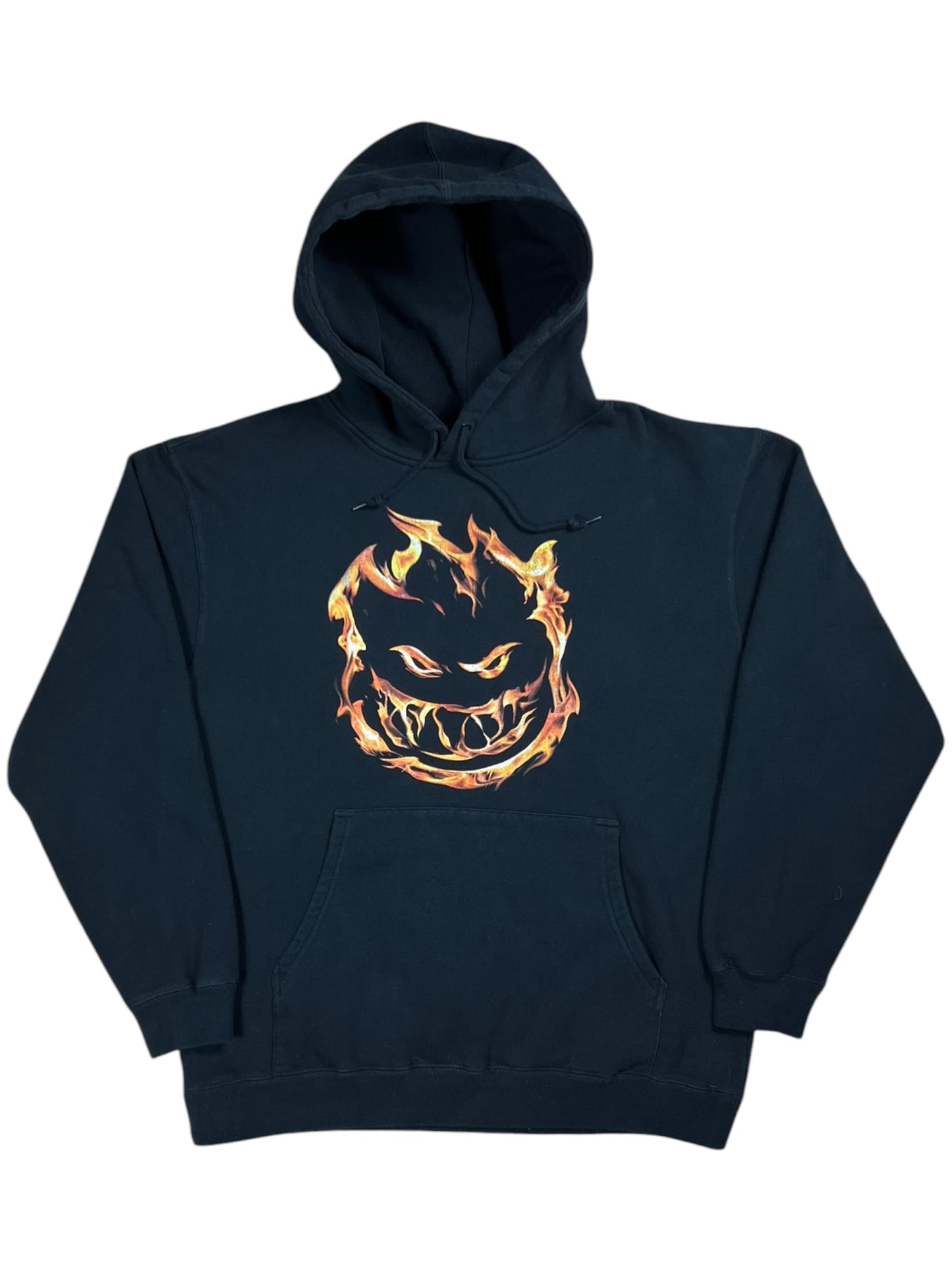 Y2K Spitfire wheels flames big hood skate hoodie (L)
