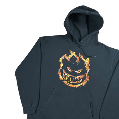 Y2K Spitfire wheels flames big hood skate hoodie (L)