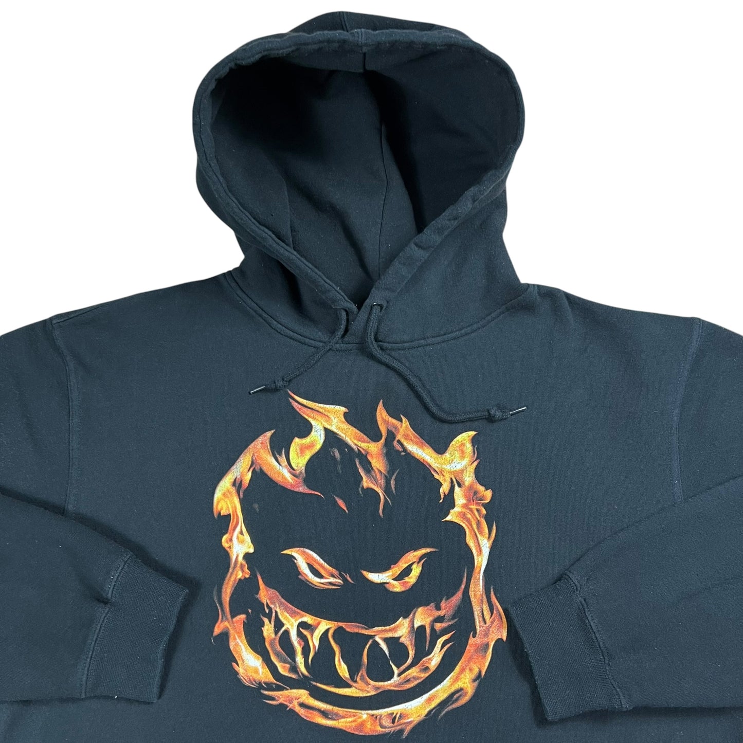 Y2K Spitfire wheels flames big hood skate hoodie (L)