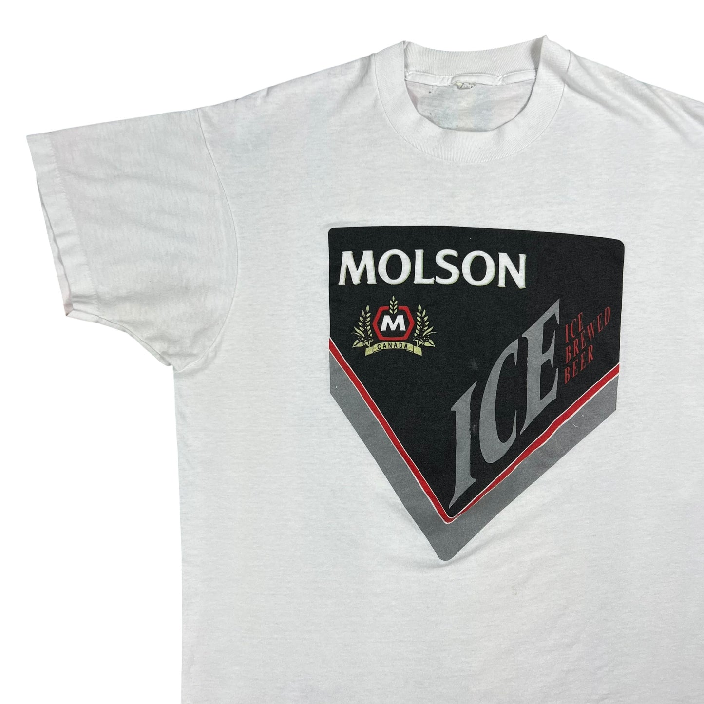 Vintage 80s Molson Ice beer tee (L)