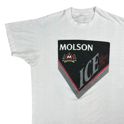Vintage 80s Molson Ice beer tee (L)