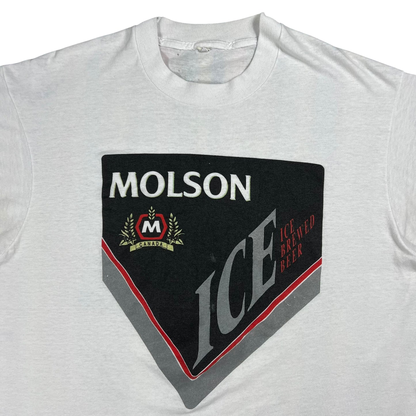 Vintage 80s Molson Ice beer tee (L)