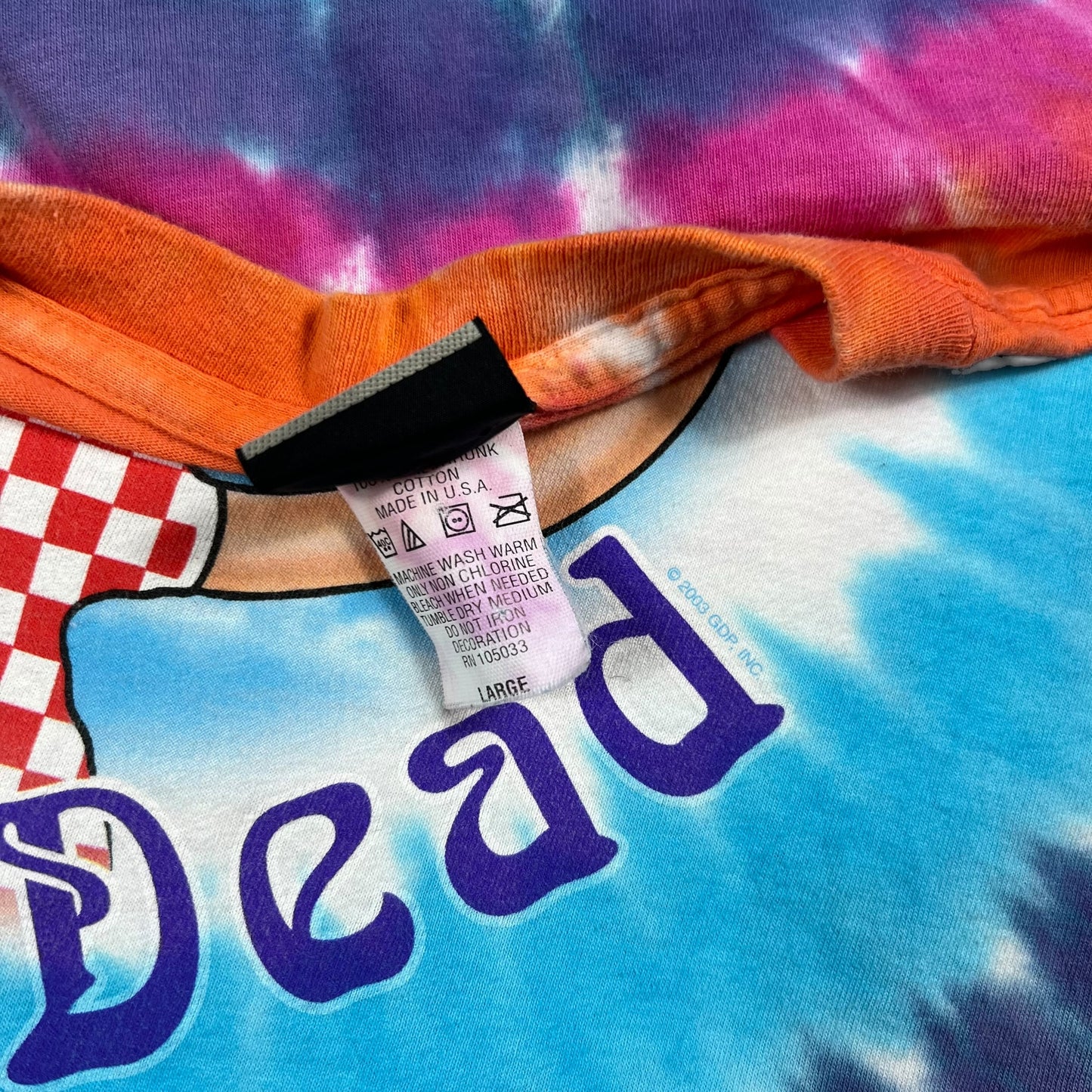 Vintage 2003 Liquid Blue Grateful Dead Ice cream man Europe 72 band tee (L)