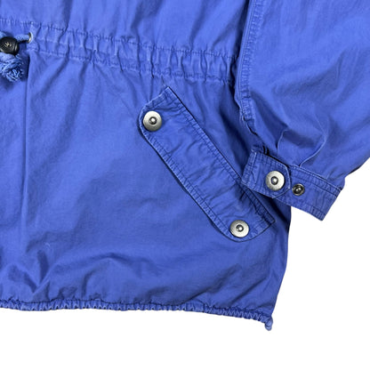 Vintage 90s GAP multi pocket 100% cotton faded blue anorak jacket (M/L)