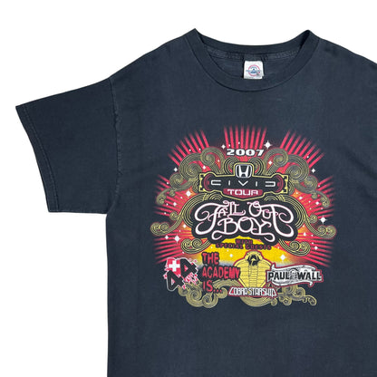 Vintage 2007 Fall Out Boy +44 Paul Wall Cobra Starship band tee (L)