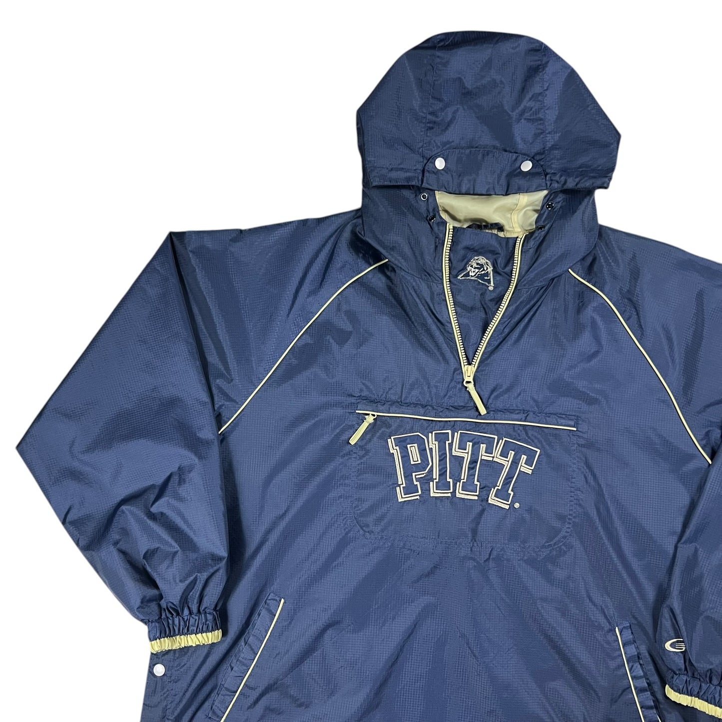 Vintage 90s G-III Pitt Panthers Dino University of Pittsburgh anorak jacket (XXL)