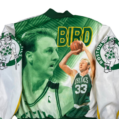 Vintage 90s Chalk Line Fanimation Boston Celtics Larry Bird all over print bomber jacket (XL)