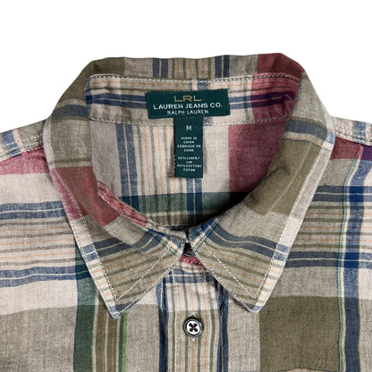 Vintage Y2K Lauren Ralph Lauren women’s linen blend button up shirt (M)