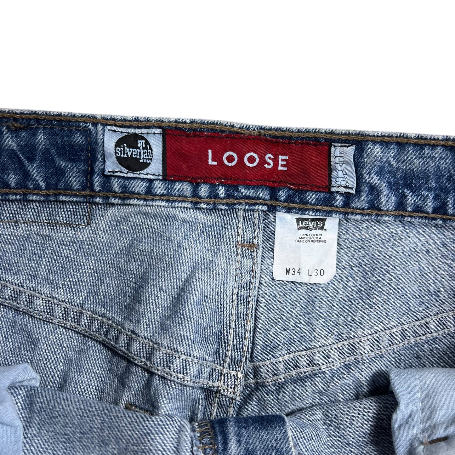 Vintage 90s Levi’s Silver Tab “LOOSE” faded denim jeans (34x31)
