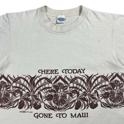 Vintage 1976 Crazy Shirts Here Today Gone To Maui wrap around tee (M)