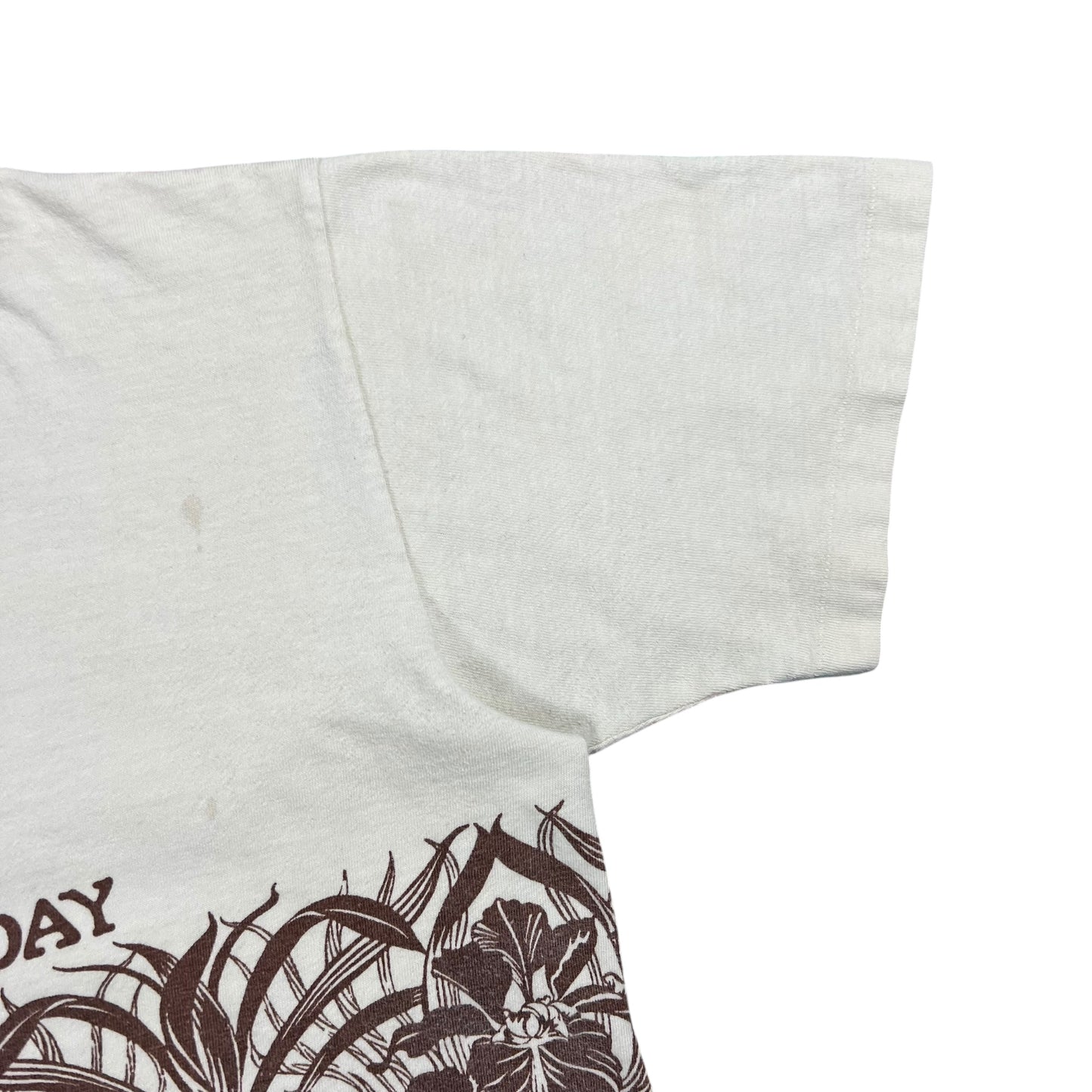 Vintage 1976 Crazy Shirts Here Today Gone To Maui wrap around tee (M)