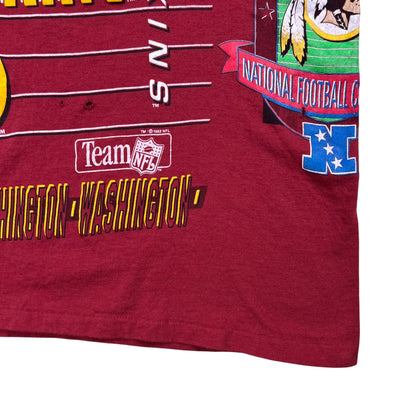 Vintage 1991 Salem Sports Washington Redskins Aerial Assault all over print tee (L)
