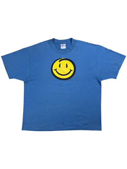 Vintage 1997 Ohiopyle Smiley face faded blue tee (XL)