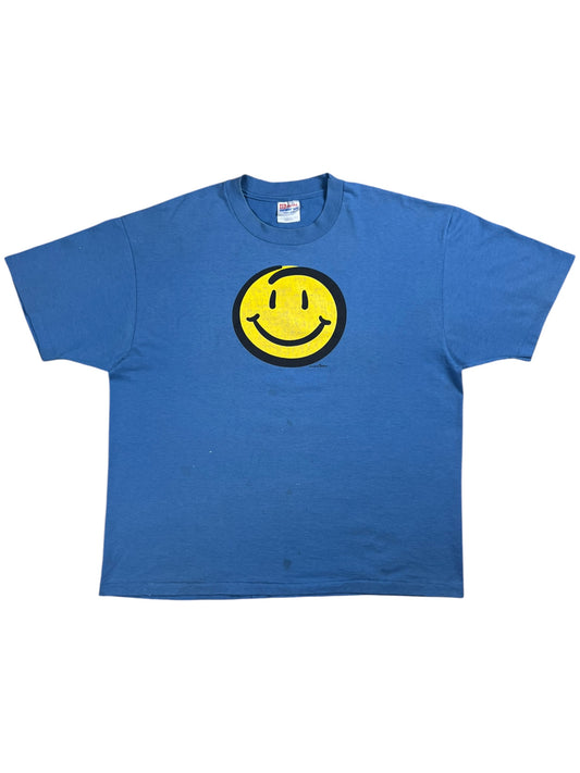 Vintage 1997 Ohiopyle Smiley face faded blue tee (XL)