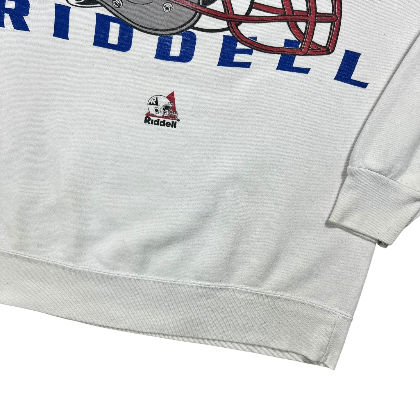 Vintage 90s Riddell New England Patriots spell out helmet crewneck (L)