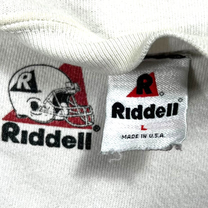 Vintage 90s Riddell New England Patriots spell out helmet crewneck (L)