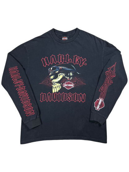 Y2K Harley Davidson Hawaii long sleeve print faded shirt (L)