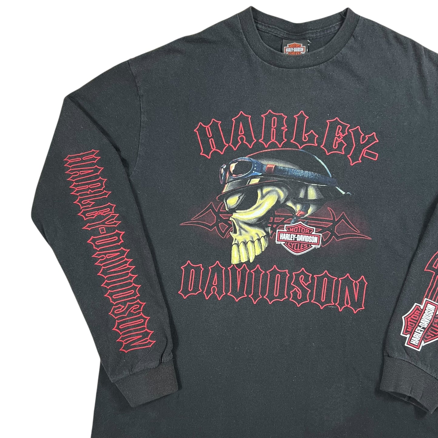 Y2K Harley Davidson Hawaii long sleeve print faded shirt (L)