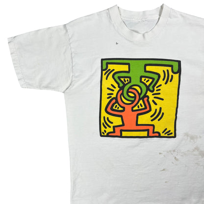 Vintage 1998 Keith Haring San Francisco museum of modern art “Man Through Man” faded worn tee (M)