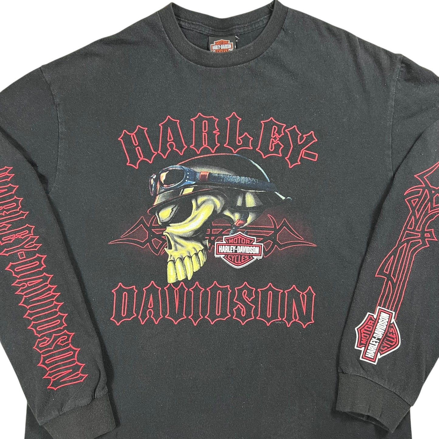 Y2K Harley Davidson Hawaii long sleeve print faded shirt (L)