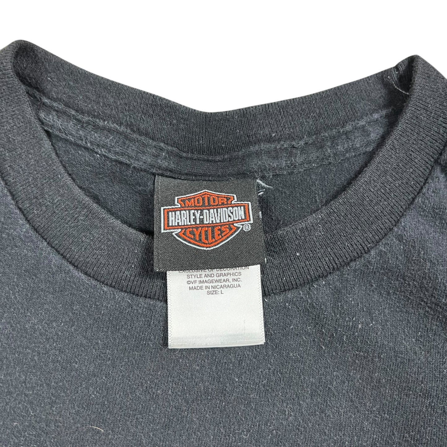 Y2K Harley Davidson Hawaii long sleeve print faded shirt (L)