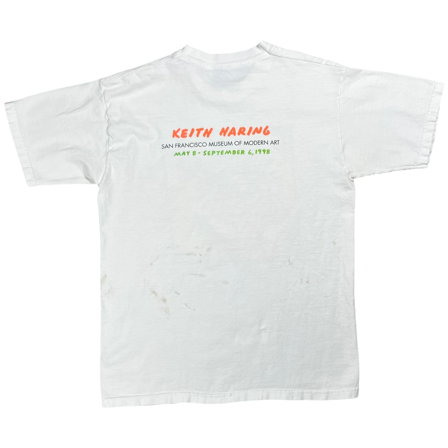 Vintage 1998 Keith Haring San Francisco museum of modern art “Man Through Man” faded worn tee (M)