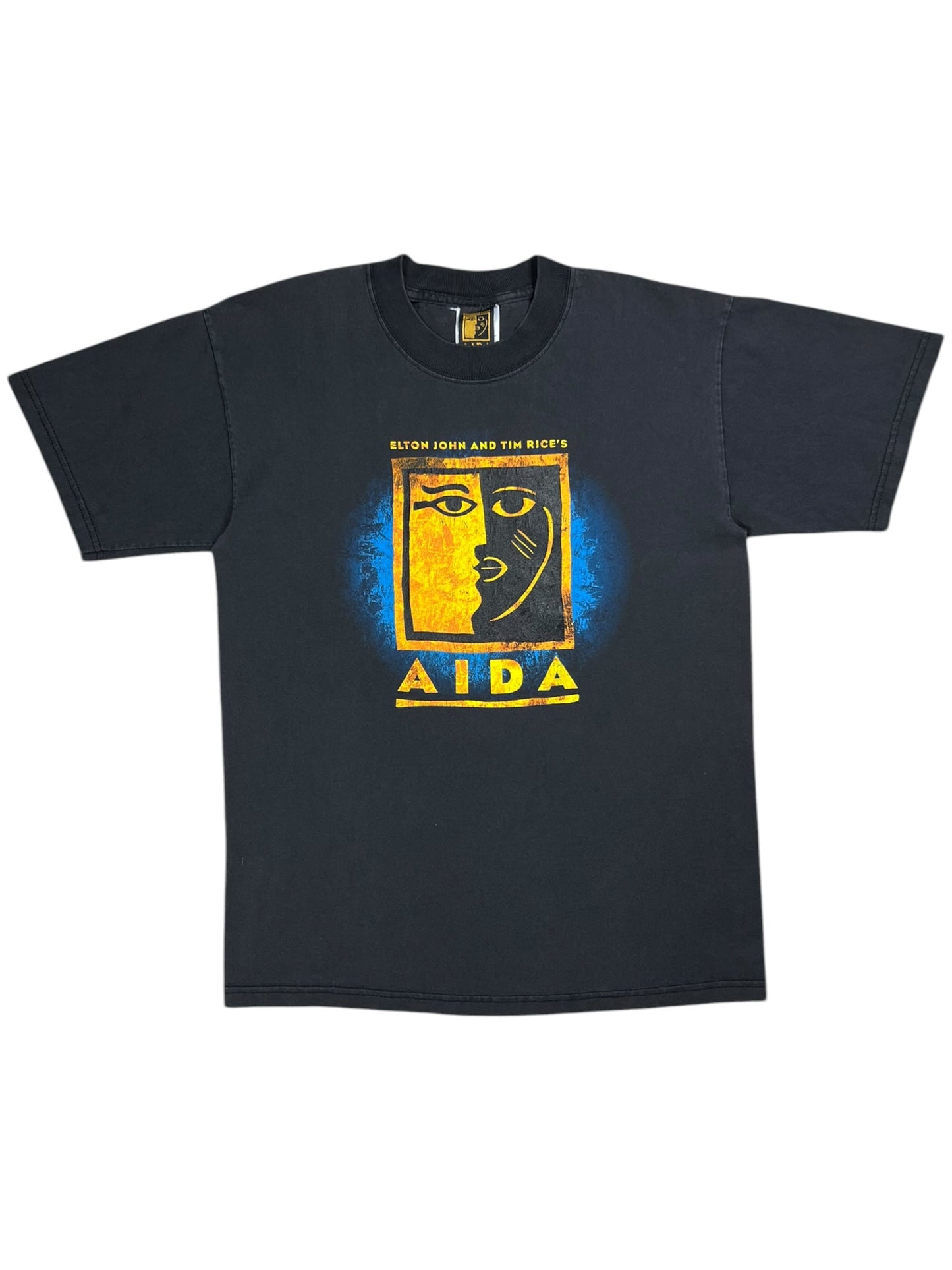 Vintage 1998 Elton John Tim Rice Aida On Broadway faded tee (M)