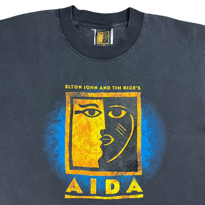 Vintage 1998 Elton John Tim Rice Aida On Broadway faded tee (M)