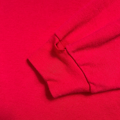 Vintage 90s Bauer Hockey Canada made red long sleeve mock neck shirt (M)
