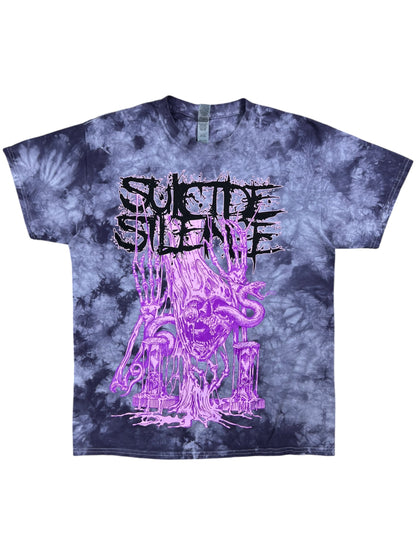 Y2K Suicide Silence We Return To Nothing tie dye deathcore band tee (M)