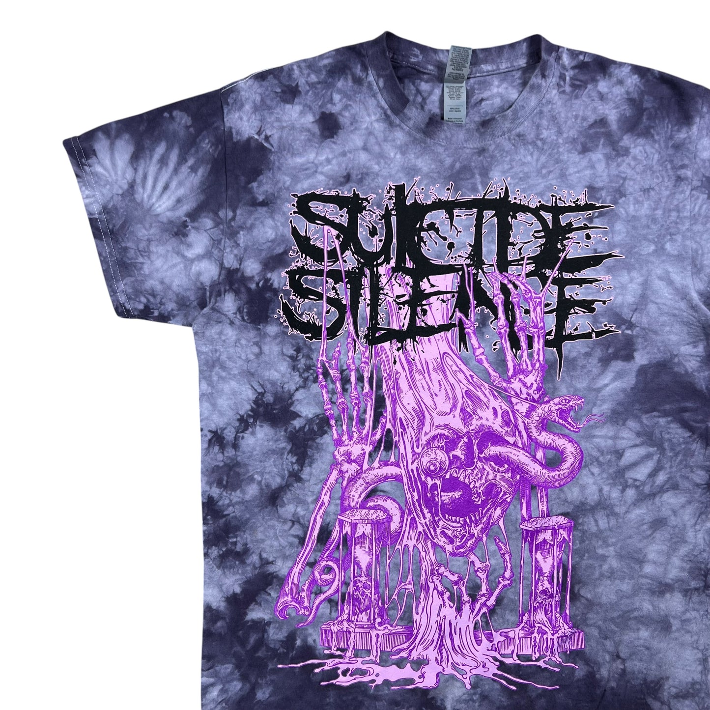 Y2K Suicide Silence We Return To Nothing tie dye deathcore band tee (M)