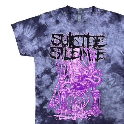 Y2K Suicide Silence We Return To Nothing tie dye deathcore band tee (M)