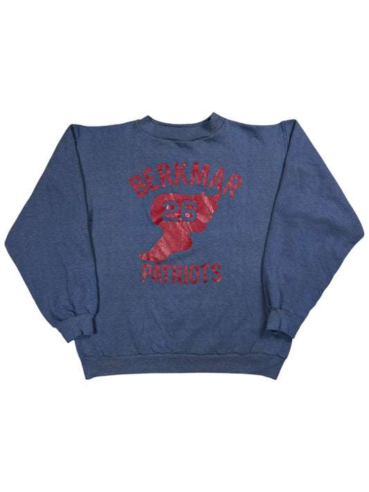 Vintage 1970s Russell Athletic Berkmar Patriots wing foot faded crewneck (M)