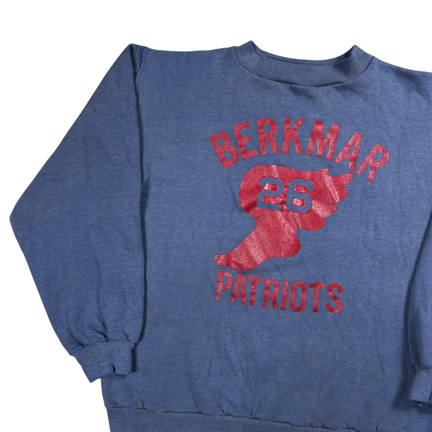 Vintage 1970s Russell Athletic Berkmar Patriots wing foot faded crewneck (M)