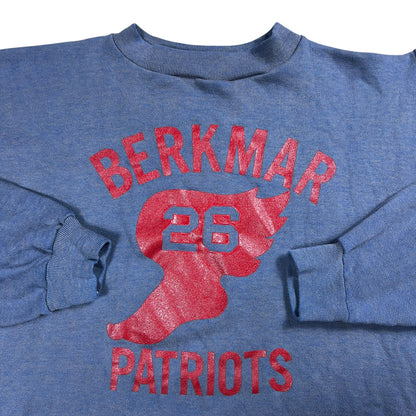 Vintage 1970s Russell Athletic Berkmar Patriots wing foot faded crewneck (M)